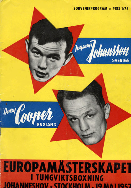 JOHANSSON, INGEMAR-HENRY COOPER OFFICIAL PROGRAM (1957)