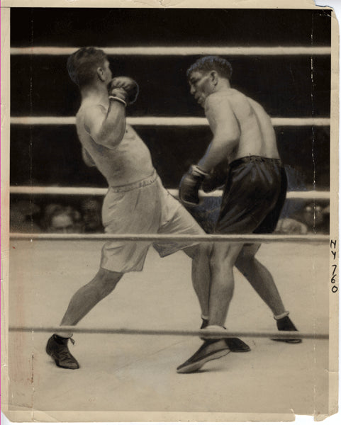 DEMPSEY, JACK-GENE TUNNEY II WIRE PHOTO (1927)