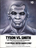 TYSON, MIKE-JAMES "BONECRUSHER" SMITH OFFICIAL PROGRAM (1987-SIGNED BY TYSON)