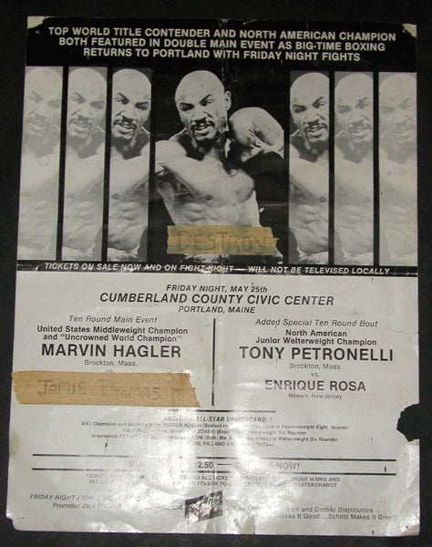 HAGLER, MARVIN-JAMIE THOMAS ON SITE POSTER (1979)