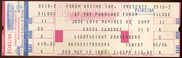 RAMIREZ, JOSE-COCOA SANCHEZ FULL TICKET (1981)