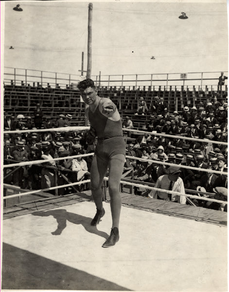 DEMPSEY, JACK ORIGINAL WIRE PHOTO (1921-TRAINING FOR CARPENTIER)