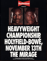 HOLYFIELD, EVANDER-RIDDICK BOWE I OFFICIAL PROGRAM (1992)