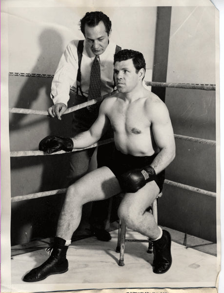 WALKER, MICKEY WIRE PHOTO (1929-LOUGHRAN FIGHT)