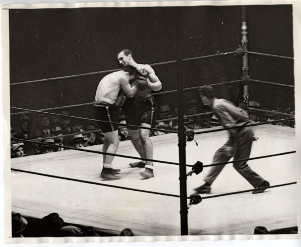 SHARKEY, JACK-PRIMO CARNERA WIRE PHOTO (1931)