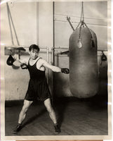 CARPENTIER, GEORGES ORIGINAL WIRE PHOTO (1926-TRAINING AT STILLMAN'S GYM)