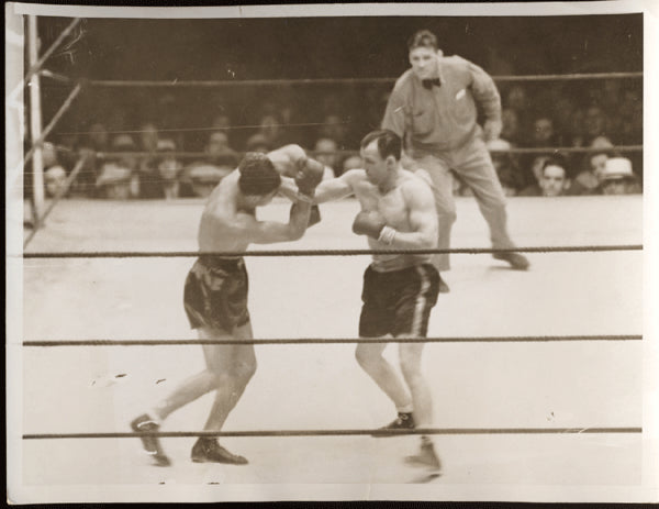 SCHMELING, MAX-JACK SHARKEY WIRE PHOTO (1932)