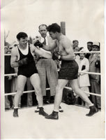 WALKER, MICKEY-YOUNG STRIBLING-JACK KEARNS WIRE PHOTO (1931)