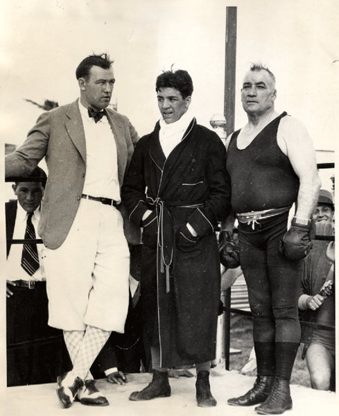 SHARKEY, JACK & TOM SHARKEY & SAMMY MANDELL WIRE PHOTO (1930)