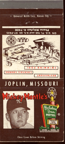MANTLE, MICKEY HOLIDAY INN MATCHBOOK