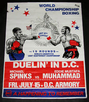 SPINKS, MICHAEL-EDDIE MUSTAFA MUHAMMAD ON SITE POSTER (1983)