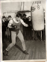 SHARKEY, JACK WIRE PHOTO (1927-TRAINING FOR MALONEY)