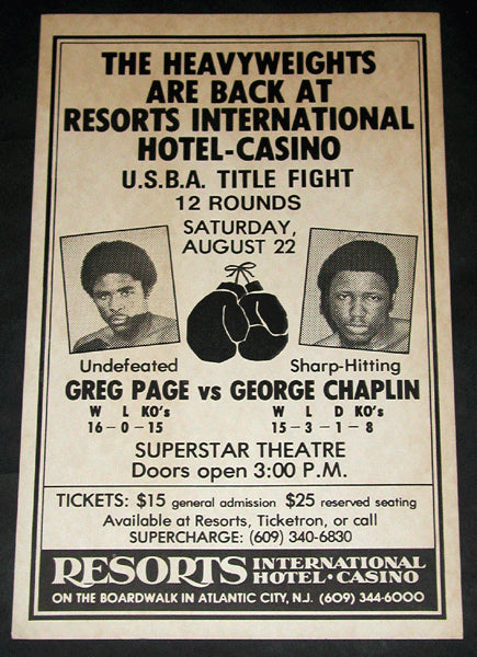 PAGE, GREG-GEORGE CHAPLIN ON SITE POSTER (1981)