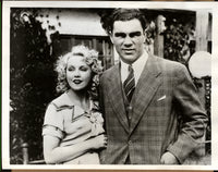 SCHMELING, MAX WIRE PHOTO (1941-WITH WIFE ANNY ONDRA)