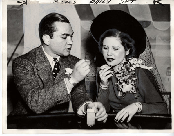 ROSS, BARNEY & FIANCEE WIRE PHOTO (1937)