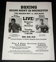 DE LA HOYA, OSCAR-MIKE GRABLE SIGNED ON SITE POSTER (1993)