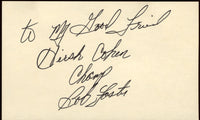 FOSTER, BOB SIGNED INDEX CARD