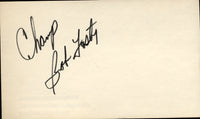 FOSTER, BOB SIGNED INDEX CARD