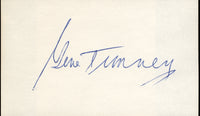 TUNNEY, GENE SIGNED INDEX CARD