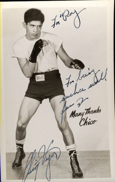 VEJAR, CHICO SIGNED PHOTO POSTCARD