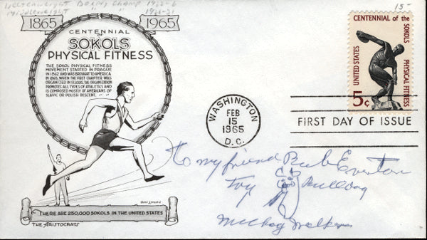 WALKER, MICKEY SIGNED FIRST DAY COVER (1965)