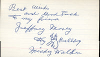 WALKER, MICKEY SIGNED INDEX CARD