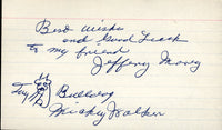 WALKER, MICKEY SIGNED INDEX CARD