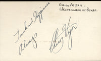 VEJAR, CHICO SIGNED INDEX CARD