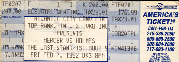 HOLMES, LARRY-RAY MERCER FULL TICKET (1992)