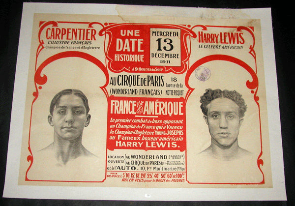 CARPENTIER, GEORGES-HARRY LEWIS ON SITE POSTER