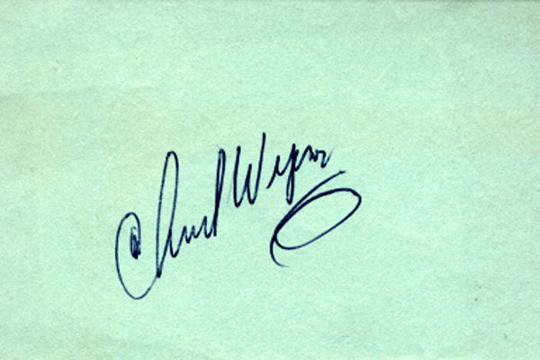 WEPNER, CHUCK SIGNED INDEX CARD