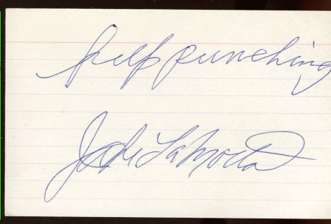 LAMOTTA, JAKE SIGNED INDEX CARD