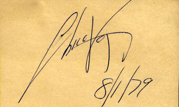 VEJAR, CHICO SIGNED INDEX CARD