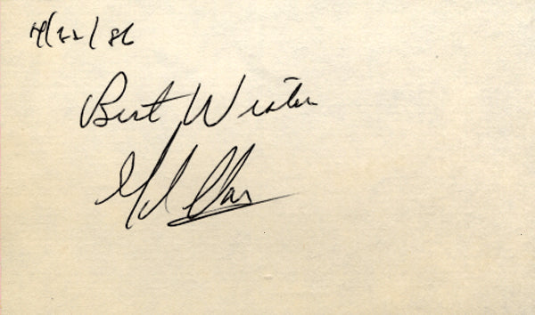 CLANCY, GIL SIGNED INDEX CARD