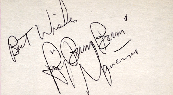 MANCINI, RAY "BOOM BOOM" SIGNED INDEX CARD