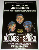 HOLMES, LARRY-LEON SPINKS ON SITE POSTER (1981)