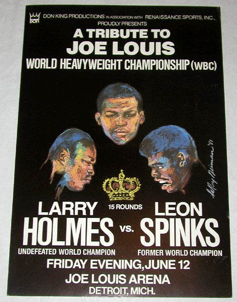 HOLMES, LARRY-LEON SPINKS ON SITE POSTER (1981)