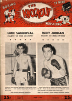 SANDOVAL, LUKE-BILLY EVANS KNOCKOUT MAGAZINE (1955)