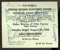 BOXING DINNER SIGNED TICKET (1965-CORBETT III, RITCHIE, OTHERS)