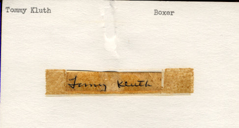 Kluth,Tommy Ink Signature