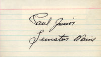 JUNIOR, PAUL SIGNED INDEX CARD