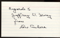 AMBERS, LOU SIGNED INDEX CARD