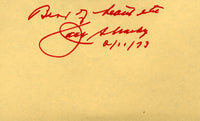 SHARKEY, JACK SIGNED INDEX CARD