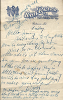 DEMPSEY, JACK HAND WRITTEN LETTER TO HIS TRAINER JIMMY DEFOREST