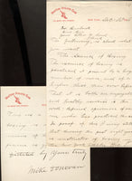 DONOVAN, MIKE HAND WRITTEN & SIGNED LETTER (1894)
