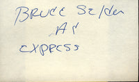 SELDON, BRUCE SIGNED INDEX CARD