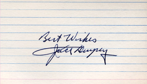 DEMPSEY, JACK INK SIGNED INDEX CARD