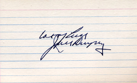 DEMPSEY, JACK INK SIGNED INDEX CARD