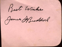 BRADDOCK, JAMES J. VINTAGE INK SIGNATURE