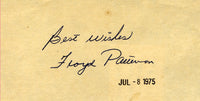 PATTERSON, FLOYD SIGNED INDEX CARD